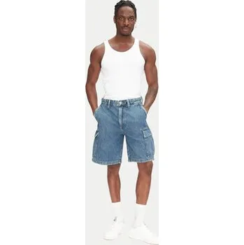 Pánské kraťasy Jack & Jones Džínové šortky Bill 12272557 Modrá Relaxed Fit M