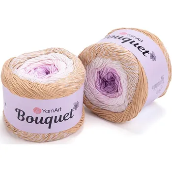 Galanterie Yarn Art Bouquet 708 fialová béžová smetanová