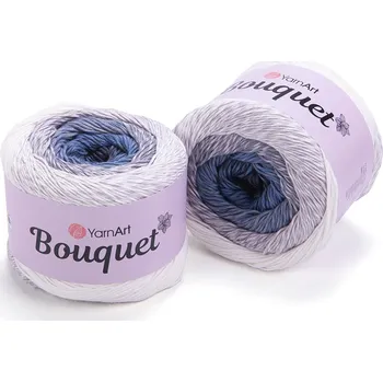 Galanterie Yarn Art Bouquet 701 bílá šedá modrá
