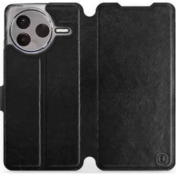 Pouzdro na mobilní telefon Flipové pouzdro Mobiwear - Xiaomi POCO F7 Pro 5G - Černé a šedé (Knížkové flip pouzdro, obal, kryt na mobil Xiaomi POCO F7 Pro 5G - Černé a šedé, materiál Umělá kůže + TPU - ochrana 360°, stojánek, silikonová vanička, magnetické zavírání)