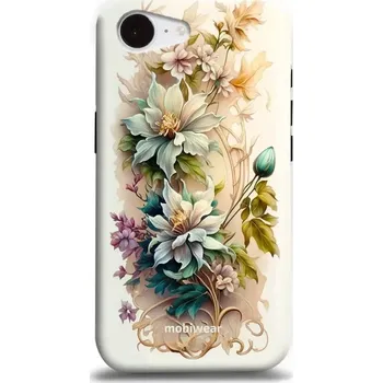 Pouzdro na mobilní telefon Odolný obal Mobiwear Elite Pro - Apple iPhone 16e - E014E Krémové květy (Odolné pouzdro, obal kryt Mobiwear Elite Pro - maximální ochrana mobilu Apple iPhone 16e, zesílené hrany, přesné výřezy, pohodlné držení, odolná grafika, kvalitní materiály)