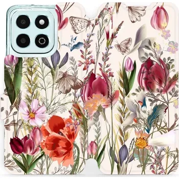 Pouzdro na mobilní telefon Flipové pouzdro Mobiwear - Honor X6b - MP01S Rozkvetlá louka (Knížkové flip pouzdro, obal, kryt na mobil Honor X6b - MP01S Rozkvetlá louka, materiál Umělá kůže + TPU - ochrana 360°, stojánek, silikonová vanička, magnetické zavírání)