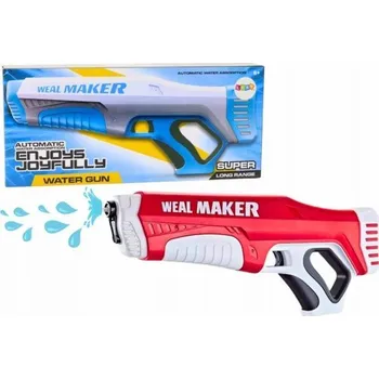 skluzavka LeanToys Vodní pistole automatická červená 350 ml