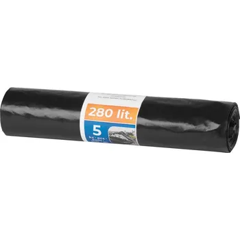 Pytle na odpadky Pytle Strend Pro, 280 lit., pro stavební odpad, černé, bal. 5ks, EXTRA STRONG, pevné