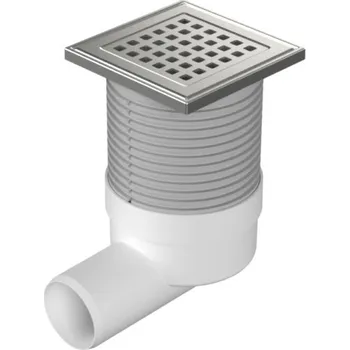 Podlahová vpusť boční D50, nerez mřížka GATE 100