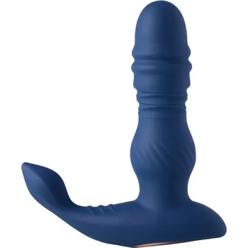 JADEN-Thrusting Prostate Massager Vibrating Butt Plug Anal Sex Toy Blue