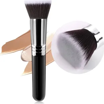 Kosmetický štětec Černý štětec na make up s hustými syntetickými štětinami | štětec, kosmetická pomůcka - 4
