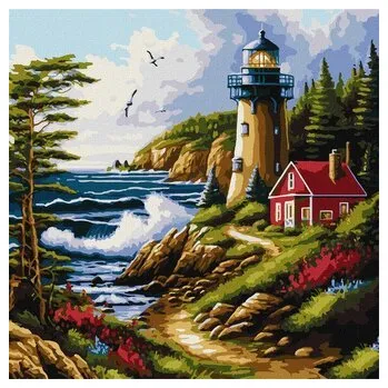 Set školních potřeb Malowanie po numerach - Morska bryza 40x40