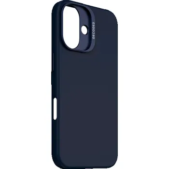 Pouzdro na mobilní telefon Decoded Silikonový kryt AntiMicrobial Silicone Backcover - silikonový ochranný kryt pro iPhone 16 kompatibilní s MagSafe (modrý potisk)