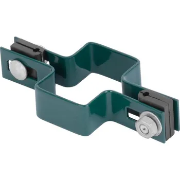 Příslušenství pro plot Objímka Strend Pro EUROSTANDARD, 60x40 mm, průběžná, zelená, Zn+PVC, RAL6005, na hranatý sloupek