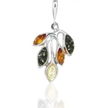 Jan Kos jewellery Stříbrný přívěsek s jantarem 12125457