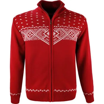 Pánský svetr Kama Merino svetr 4065 104 - červená S