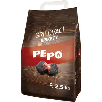Brikety PE-PO®, 2.5 kg, dřevěné brikety na grilování