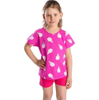 Chlapecké pyžamo Bettymode Dětské pyžamo ZMRZLINA NA RŮŽOVÉ krátký rukáv, 98