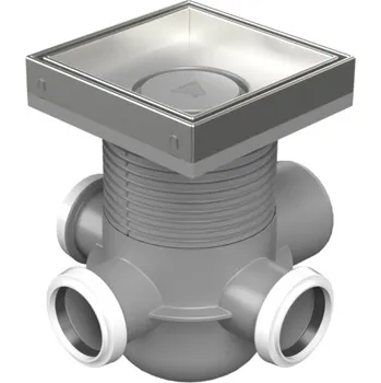 Podlahová vpusť boční D50/75 MULTI, nerez rámeček, mřížka CERAMICS 150