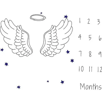 Dětská deka Milníková deka s rekvizitami pro focení miminka | milníková deka, doplňky k focení - úhel