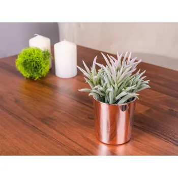 Květináč Sukulent MagicHome S31274, 16 cm, květináč - keramika, zlatý