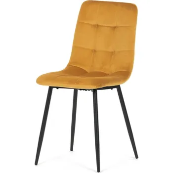 Jídelní židle Jídelní židle THEO II — kov, samet, více barev Žlutá