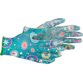 Pracovní rukavice Rukavice Strend Pro Abelia, tyrkysové, velikost 07/S, s blistrem