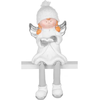 Vánoční dekorace Postavička MagicHome Vánoce, Anděl s knihou, keramika, 22x20x32, 50 cm