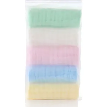 Měkké bavlněné mušelínové ručníky pro miminka 5 ks | dětský ručník, dětské ubrousky - 5 ks-200004889