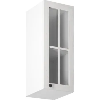 Kuchyňská linka MISAEL horní vitrína G30S pravá, korpus bílý, dvířka borovice andersen + vyzvednutí ZDARMA