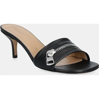 Dámské pantofle Kožené pantofle JW Anderson Biker Heel Sandal, 39, černá, 99X