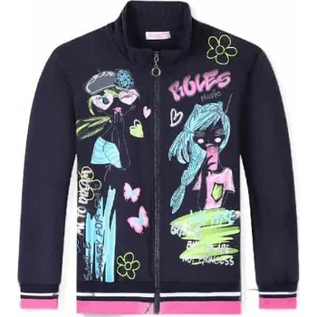 Dívčí mikina BAVLNĚNÁ DÍVČÍ MIKINA S OBRÁZKEM Barva: Tmavě modrá, Velikost: 116