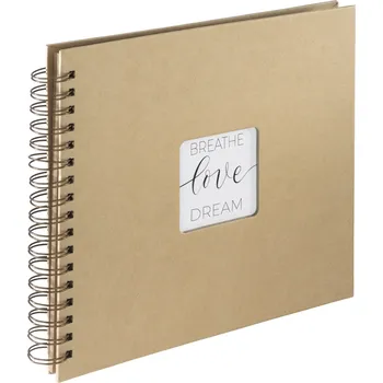 Fotoalbum Hama album klasické spirálové CRAFT 28x24 cm, 40 stran, kraftový papír 7211