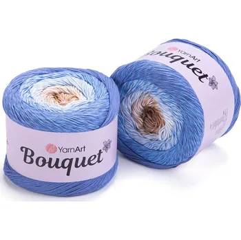 Galanterie Yarn Art Bouquet 711 modrá bílá písková