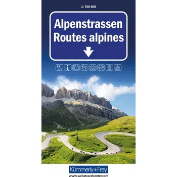 Kümmerly+Frey Strassenkarte Alpenstrassen 1:750.000