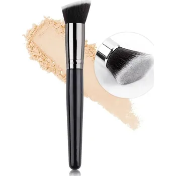 Kosmetický štětec Černý štětec na make up s hustými syntetickými štětinami | štětec, kosmetická pomůcka - 1 ks