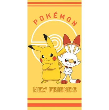 Sprchový závěs Dětská osuška Pokémon Pikachu a Scorbunny