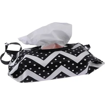 Hygienický ubrousek Praktické pouzdro na vlhčené ubrousky s přezkou | obal, doplněk ke kočárku - A