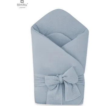 Dětský pokoj KIECZMERSKI Rożek niemowlęcy z kokardą MUŚLIN BAWEŁNIANY jeans bawełna 100%