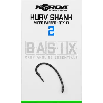 Rybářský háček Korda Háčky Basix Kurv Shank Micro Barbed vel. 2