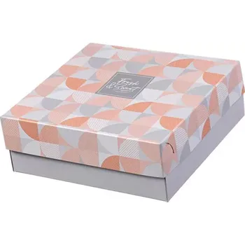 Jednorázové nádobí Gastro obaly Papírová krabice na dort s alu/hliníkem sweet fresh 25x25x8cm (min. počet 70ks)