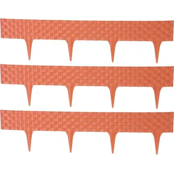 Zahradní obrubník Palisáda RattanPalisade 2,40m, terakota, bal. 3 ks, 820x95/200 mm, UV