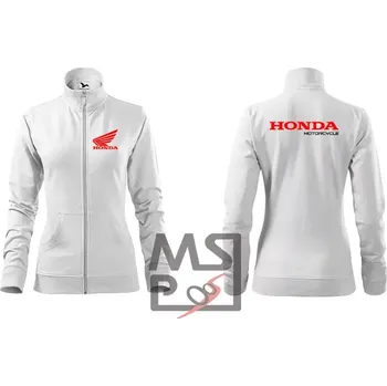 Dámská mikina Dámská mikina s motivem Honda zipová 10 2XL bílá