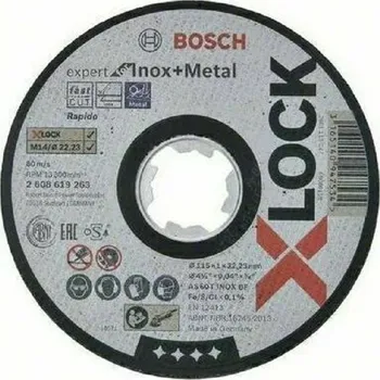Řezný kotouč Bosch Expert for Inox+Metal X-LOCK Kotouč řezný (115×1 mm)