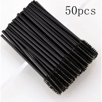 Péče o řasy a obočí 50-1000 kusů Jednorázové kartáčky na řasy a obočí pro aplikaci | kartáček, štěteček - 50 ks černých