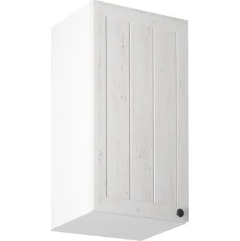 Kuchyňská linka MISAEL horní skříňka G40 levá, korpus bílý, dvířka borovice andersen + vyzvednutí ZDARMA