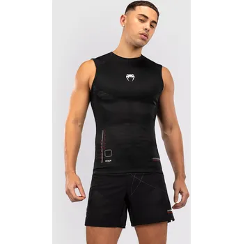 Pánský rashguard Venum Tactical XT - bez rukávů - Black/Fire Red Velikost: XL