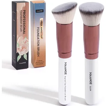 Kosmetický štětec 2 ks Štětce na make up, sada pro pudr a tvářenku | kosmetický štětec, sada štětců - Bílý