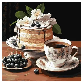 Set školních potřeb Malowanie po numerach - Owocowa słodycz 40x40cm