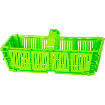 Úložný box Přepravka Strend Pro, na ovoce a zeleninu, košík, rozkládací, s rukojetí, zelená, 40x18x15 cm