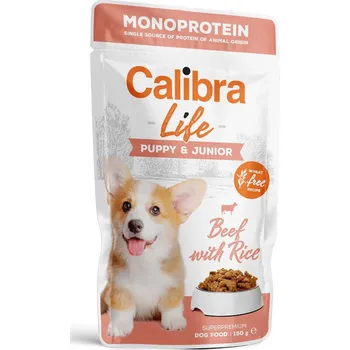 Krmivo pro psa Calibra Dog LIFE Puppy & Junior Beef 10x 150 g, monoprotein kapsa
