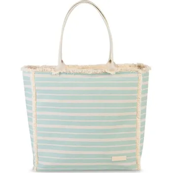 Kabelka Fabrizio Elegantní plážová taška přes rameno 55217-2300 tyrkysová s pruhy