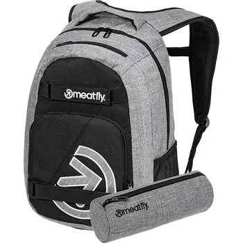 Městský batoh Meatfly Exile 24L black/grey heather studentský batoh