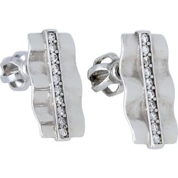 Náušnice Goldstore Obdélníkové náušnice bílé zlato Váha: 1.50 g